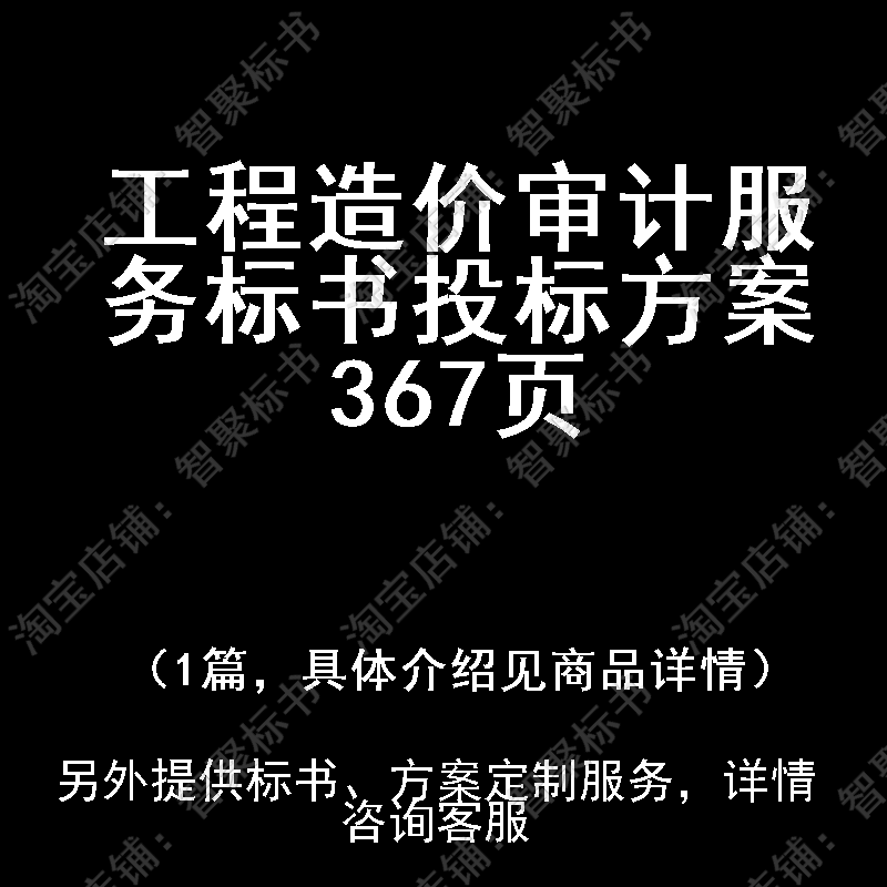 工程造价审计服务标书技术投标书文件方案制作范本模板