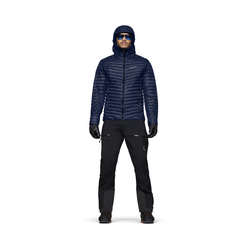 代购挪威老人头NORRONA羽绒服男士保暖防风透气耐磨轻量立领连帽