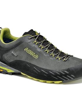代购Asolo男士徒步鞋防水透气防滑耐磨灰色系带绒面革徒步登山