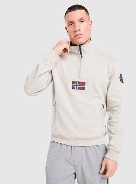 代购NAPAPIJRI男士运动夹克保暖透气轻便舒适浅灰色长袖立领