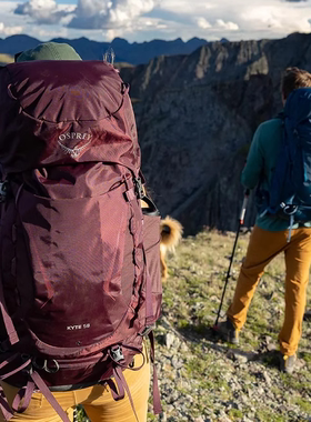 代购OSPREY Kyte 38/48/58/68小鹰女子户外双肩包徒步登山野营背