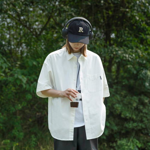 日系宽松休闲夏季男女生薄款衬衣