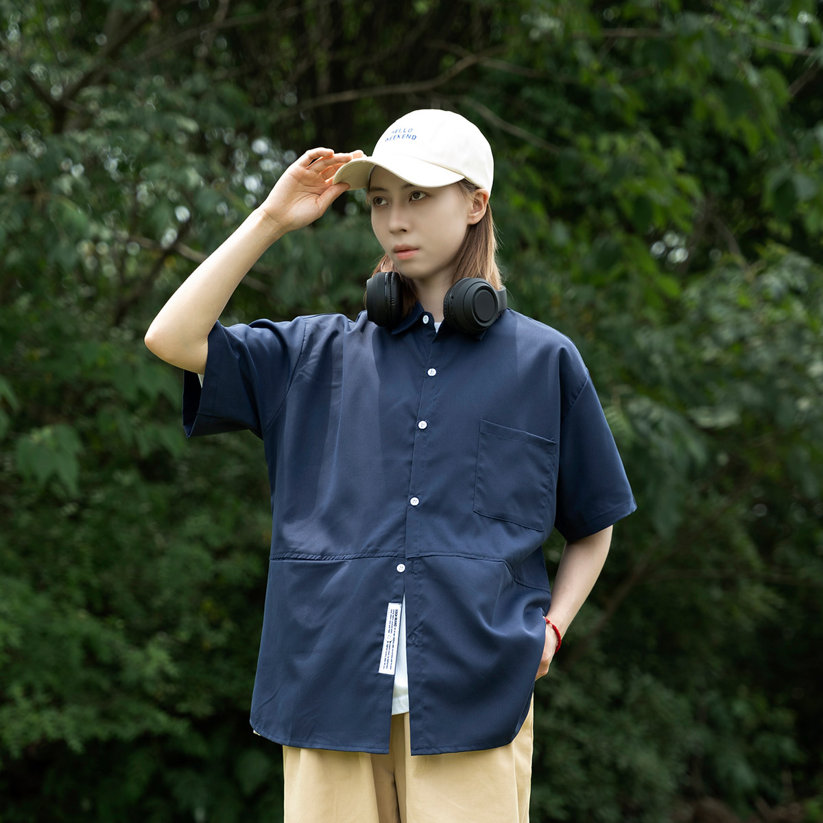 夏季宽松休闲百搭薄款男女生衬衣