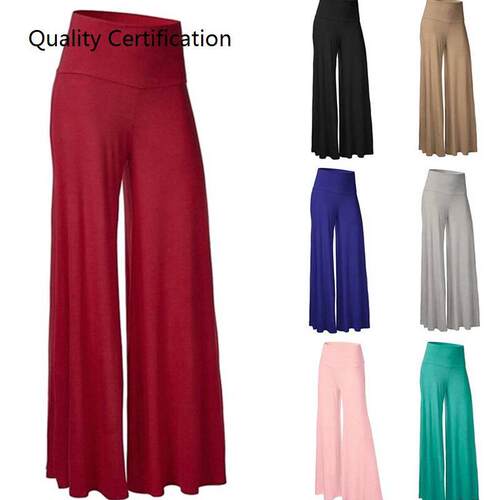 Foreign trade new solid color wide leg trousers