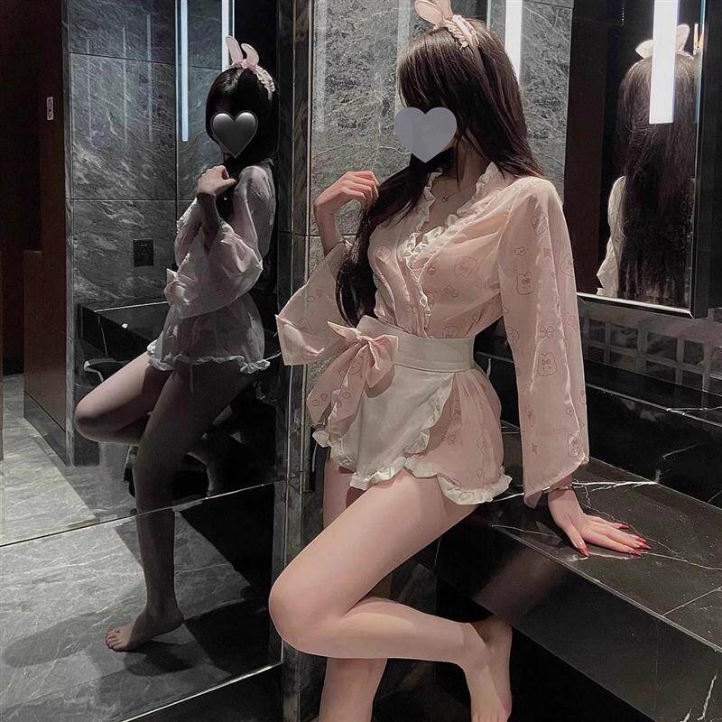 私房纯欲内衣睡衣日式和服性感透睡袍/浴袍
