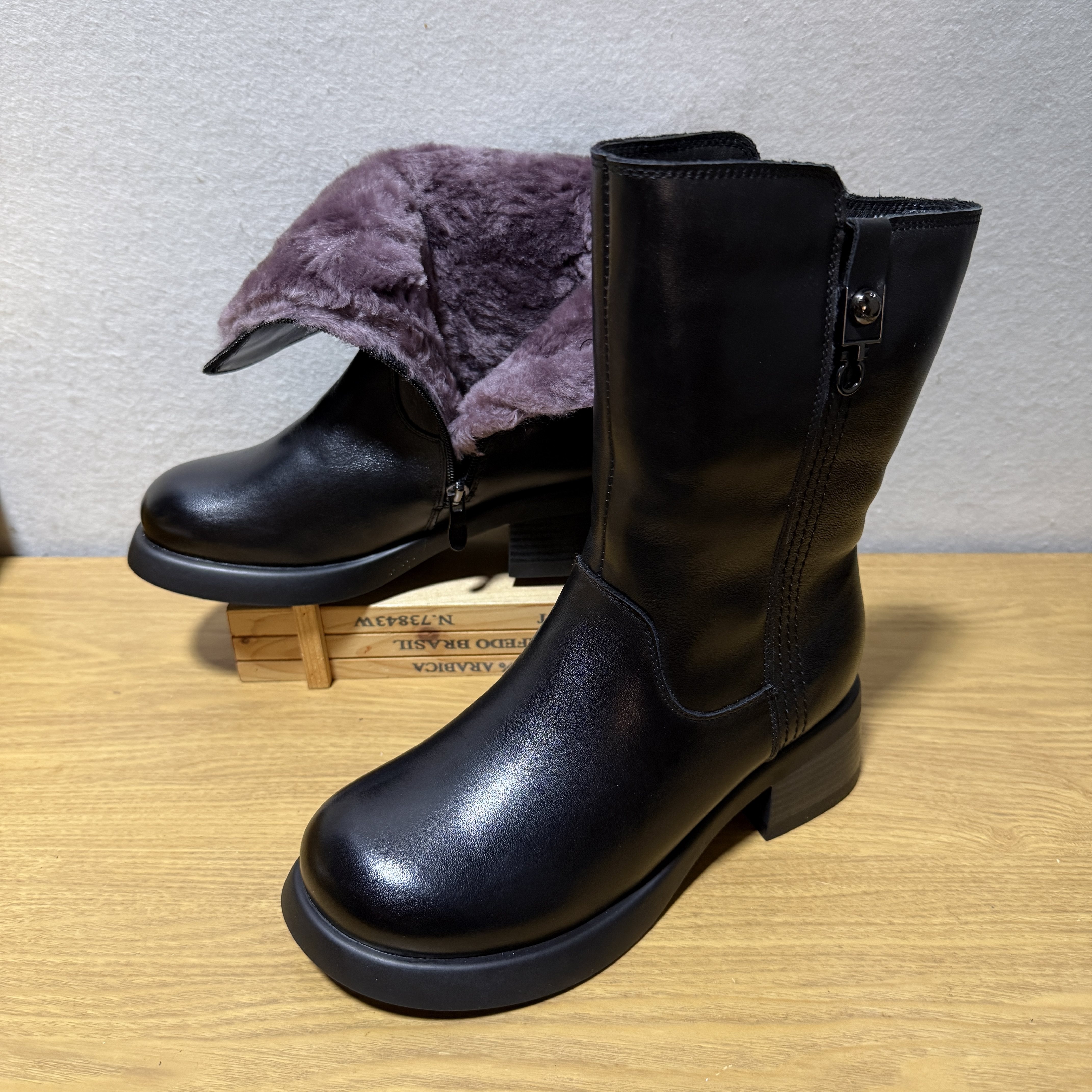 阳光休闲新款头层牛皮厚底羊毛保暖舒适女棉靴冬季皮毛一体雪地靴,女鞋,时尚雪地靴,淘宝优惠券,粉丝福利购,淘宝优惠卷