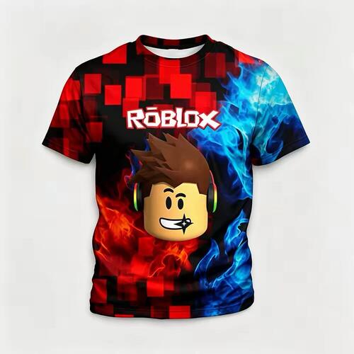 Roblox游戏角色火焰3D短袖T恤