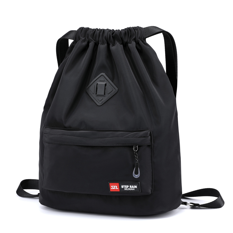 简易健身束口袋运动抽带双肩包