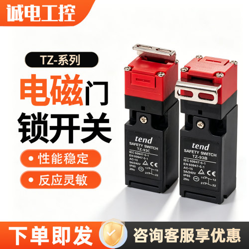 全新tend安全门开关 TZ-93C TZ-93CPG01 PG02 PG03 配钥匙 TZ93B