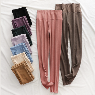 女秋冬高腰发热双面绒保暖裤 棉裤 内穿衬裤 无痕秋裤 线裤 德绒打底裤