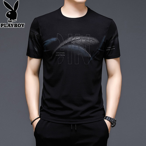 花花公子短袖T恤新款印花