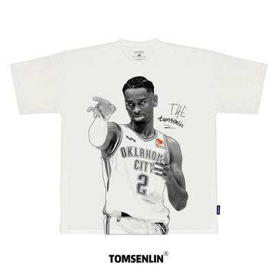 tomsenlin25SS 亚历山大印花原创设计美式短袖T恤