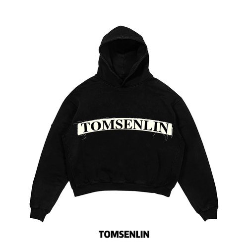 tomsenlin抽丝贴布系列-汤森林品牌款REMAKE贴布长短袖卫衣