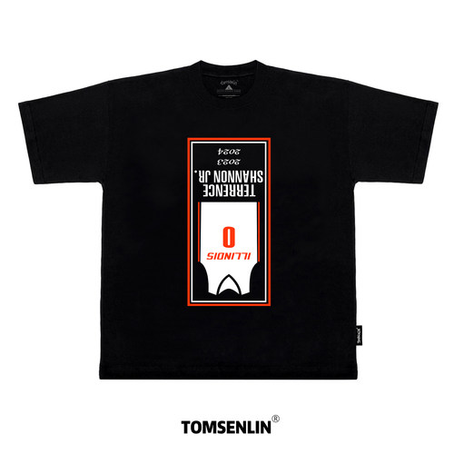 tomsenlin复刻小特伦斯香浓美式印花短袖