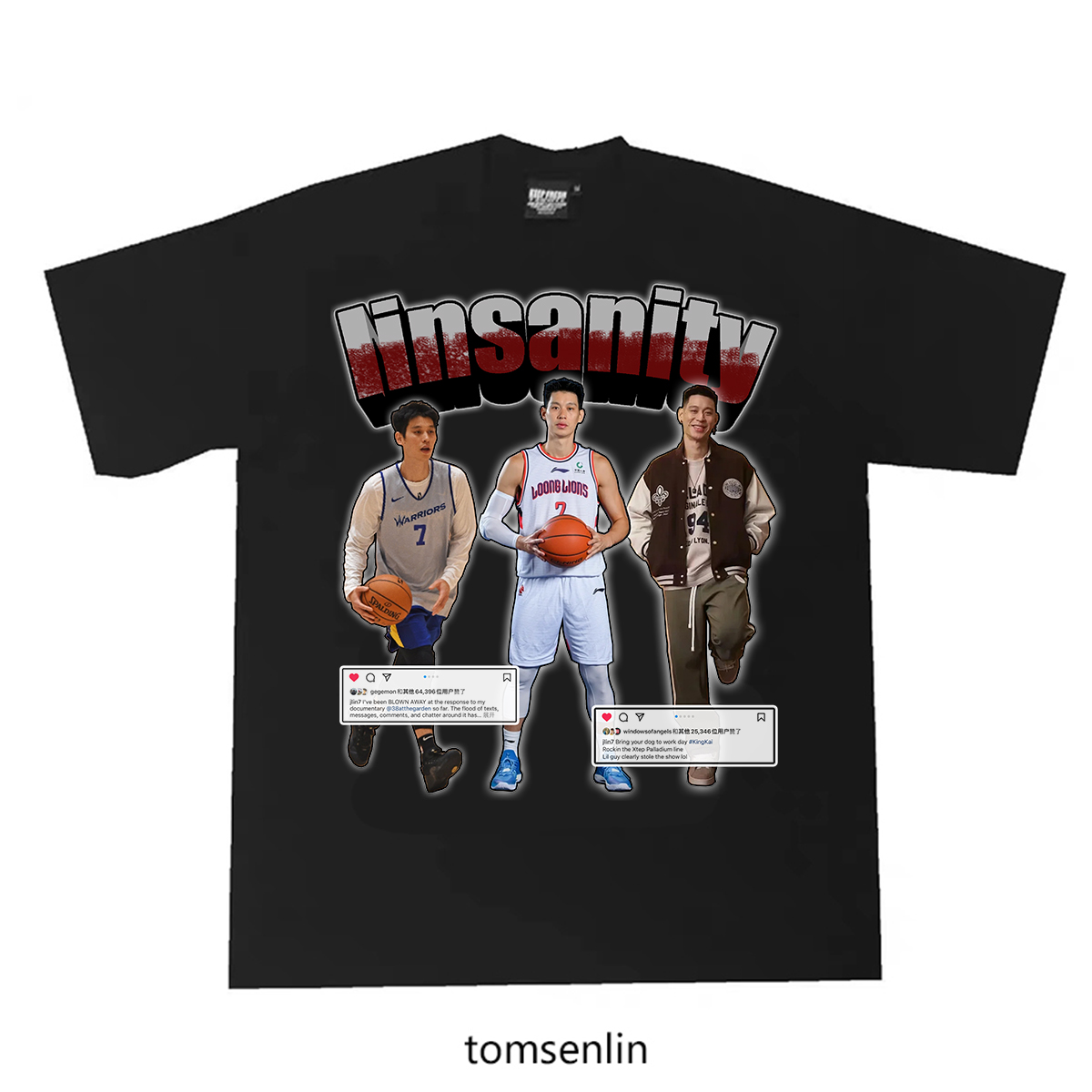 tomsenlin长短袖潮男女同款康丽