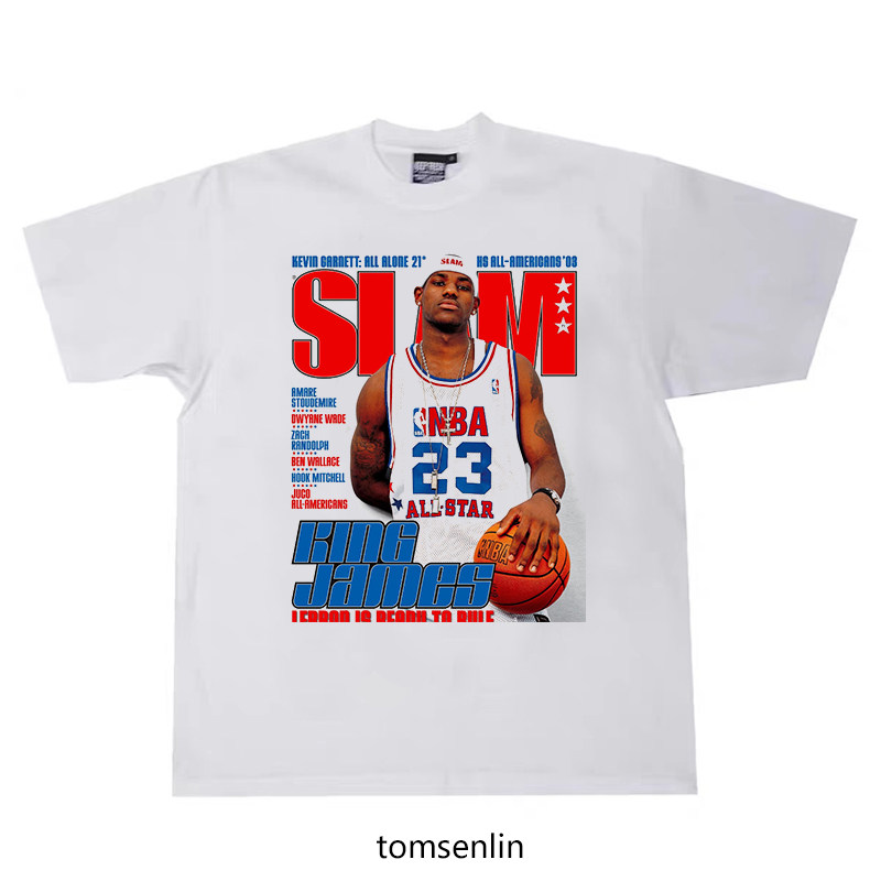 tomsenlin科比湖人队库里詹姆斯SLAM封面杂志T恤短袖KINGJAMES