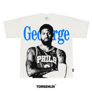 T恤 街头人物撞色复古康丽印花长短袖 tomsenlin 保罗乔治美式