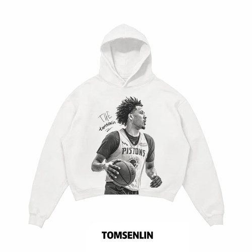 tomsenlin25SS 凯德·坎宁安印花原创设计美式长短袖卫衣