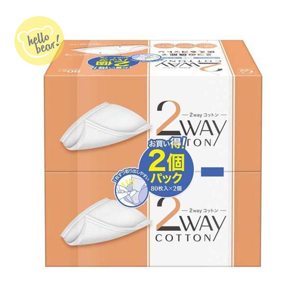 Cotton Labo - Clean Puff 天然化妆棉(80枚×2个)（平行进口）