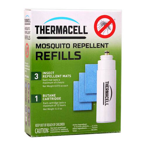 THERMACELL R1驱蚊片及燃料补充套装12小时每片有效约4小时便捷版