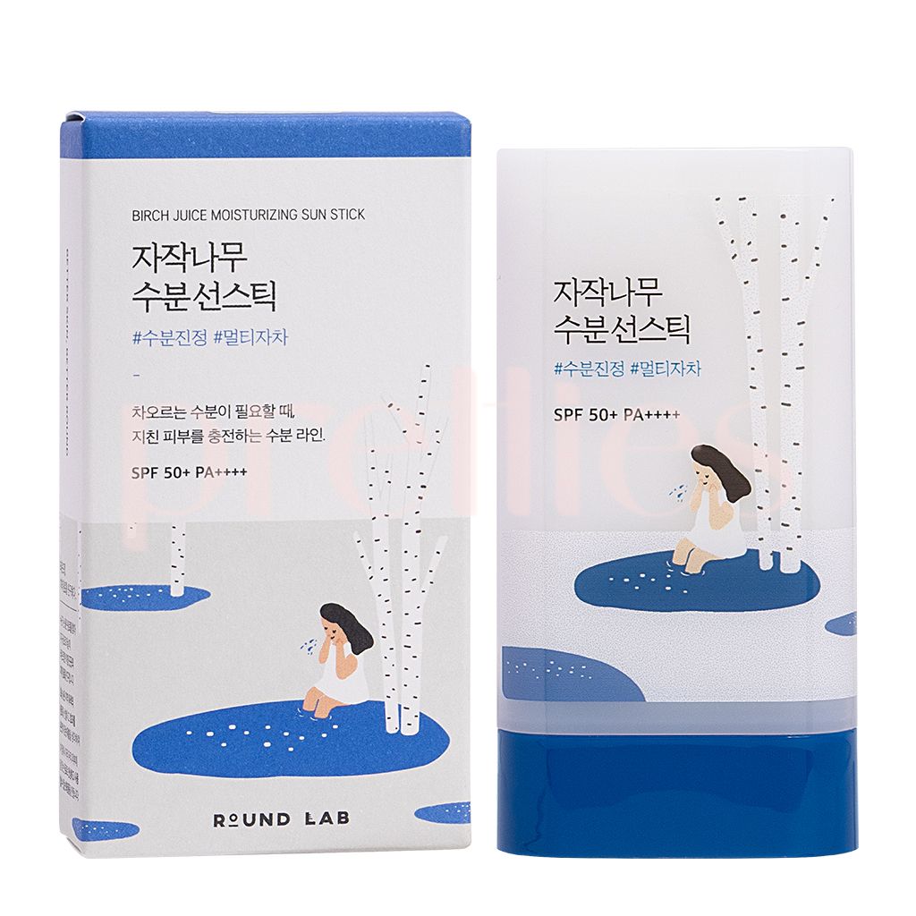 柔恩莱ROUND LAB白桦树保湿防晒棒SPF50+PA++++19g轻盈吸收不黏腻