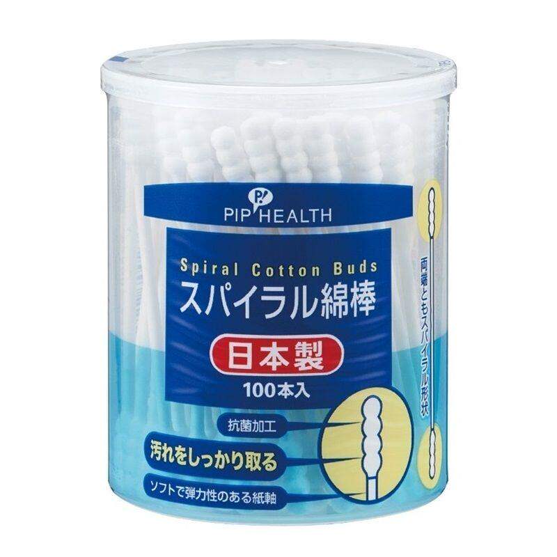 PIP螺旋型抗菌棉棒100支纸轴壳聚糖抗菌加工防敏H028100%纯棉棉球