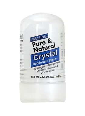 Pure&Natural 迷你旅行装矿物净味水晶60g持久止汗便携滚珠温和版
