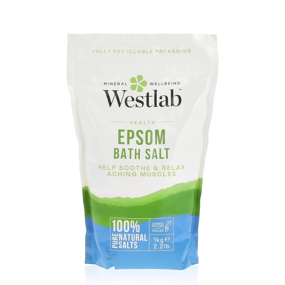 进口Westlab 100%天然泻盐具有运动恢复和肌肉放松自然疗法1000克