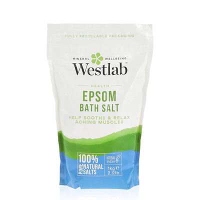 进口Westlab 100%天然泻盐具有运动恢复和肌肉放松自然疗法1000克