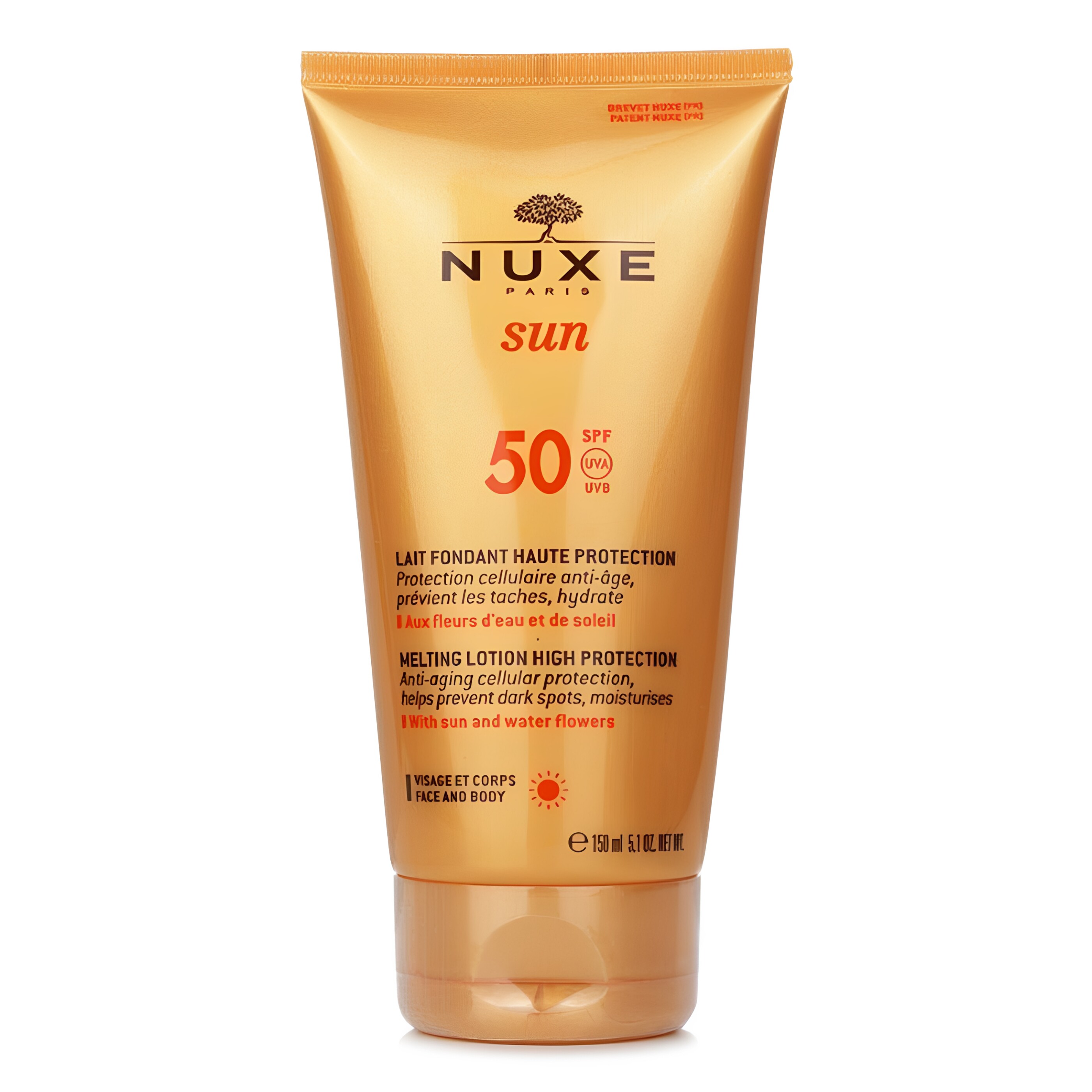 NUXE欧树高保护乳液SPF50适用于脸部身体150ml全身通用版日常户外