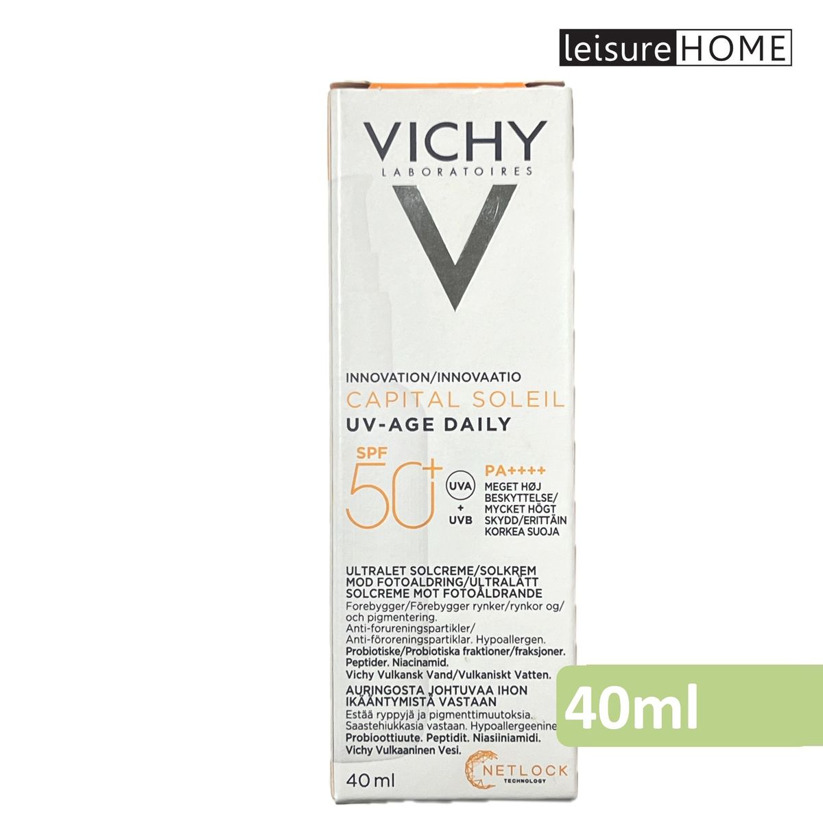 薇姿VICHY抗光防晒乳SPF50+PA++++40ml含胜肽和Vichy温泉水不黏腻