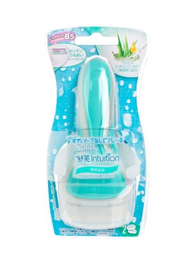 舒适 舒芙仕女除毛刀连二刀片(敏感皮肤适用)-质地轻柔绿色PC+2'S