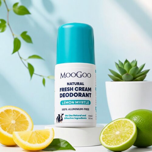 Moogoo澳洲无铝止汗走珠香体露柠檬香桃木60ml无铝成分版除臭便携