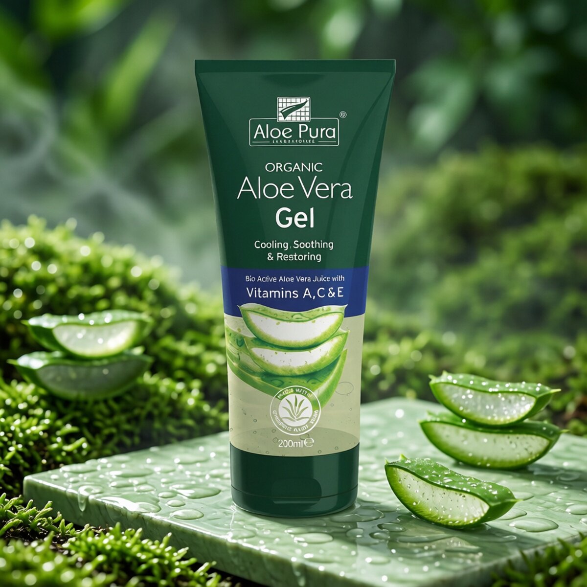 Aloe Pura 有机芦荟凝胶维他命ACE修护滋润抗老补水香港200ml