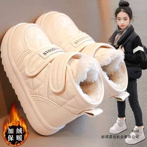 女童棉鞋加绒加厚儿童雪地靴冬季