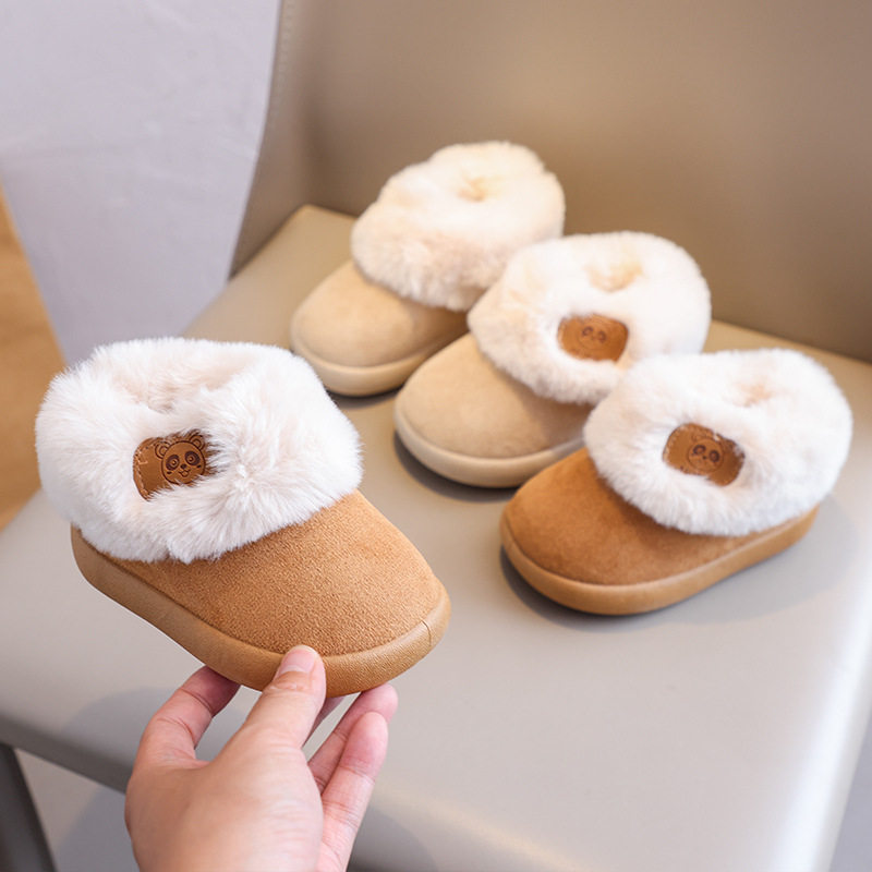 女童冬季加绒加厚雪儿童地靴厚底