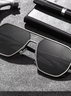 铝镁偏光高清钓鱼眼镜墨镜男士驾驶感光变色8692太阳镜大框开车女