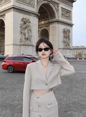 【实拍】美式gm猫眼墨镜女防晒三角高级感新款防紫外线太阳眼镜