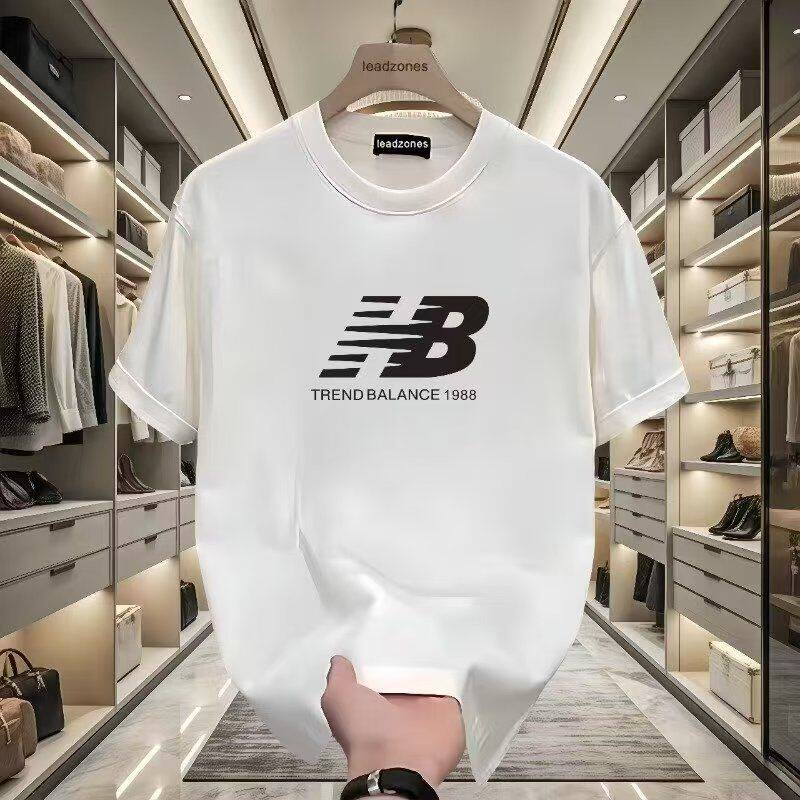 男士t恤痞帅美式重磅纯棉短袖T恤夏季ins潮牌圆领宽松半袖上衣潮