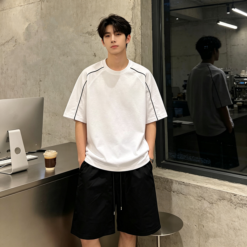 运动套装男速干衣冰丝T恤短袖短裤跑步新款夏季健身衣服羽毛球服