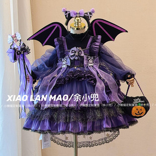 女童库洛米洛丽塔公主裙25年秋冬儿童针织毛线蓬裙生日cos连衣裙