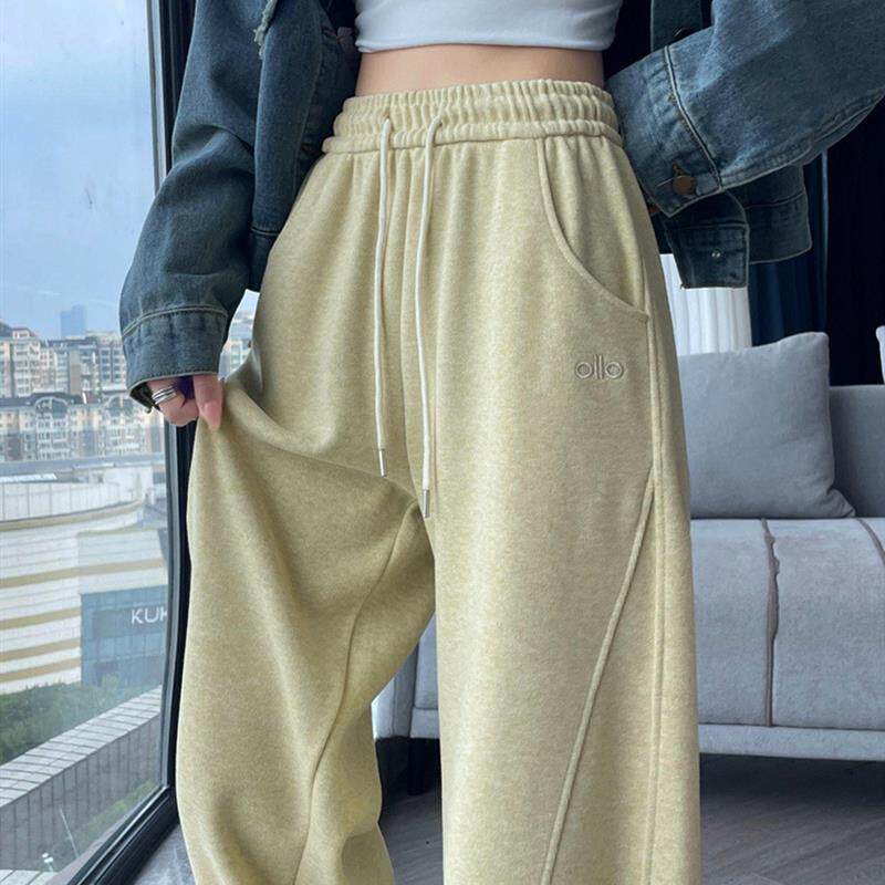 2026春秋新款直筒阔腿裤女春季高腰宽松百搭垂感薄款休闲香蕉卫裤