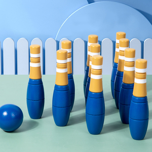 实木质趣味保龄球玩具儿童室内户外大号家庭用球类运动套装宝宝