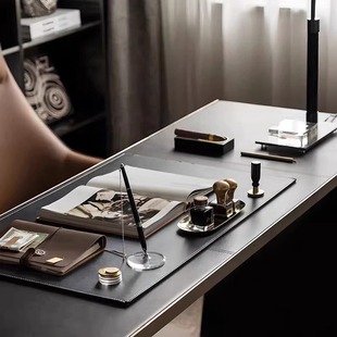 组合搭配摆件 饰品桌面写字板样板间烟灰缸软装 意式 轻奢书房钢笔装