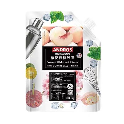 安德鲁樱花白桃味颗粒果酱1KG