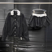 短裙套装 2026年春季 棒球服外套 蕾丝刺绣小众设计感时尚 新款