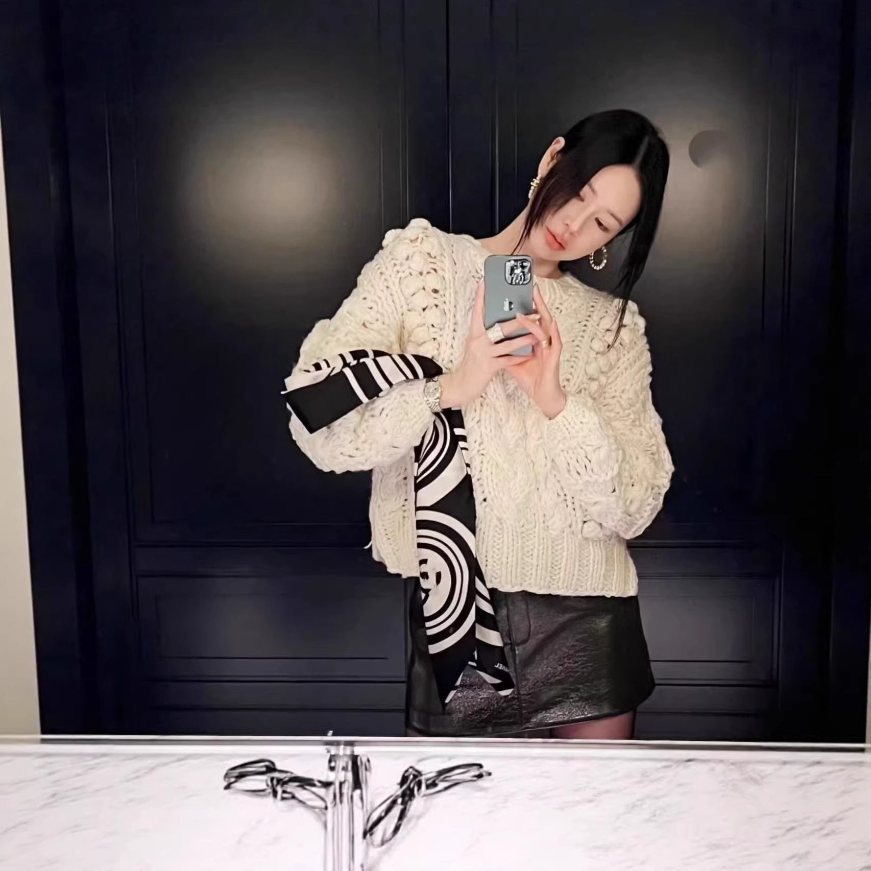 重工新款韩系跨境外贸慵懒麻花粗线宽松圆领毛衣外套 现货