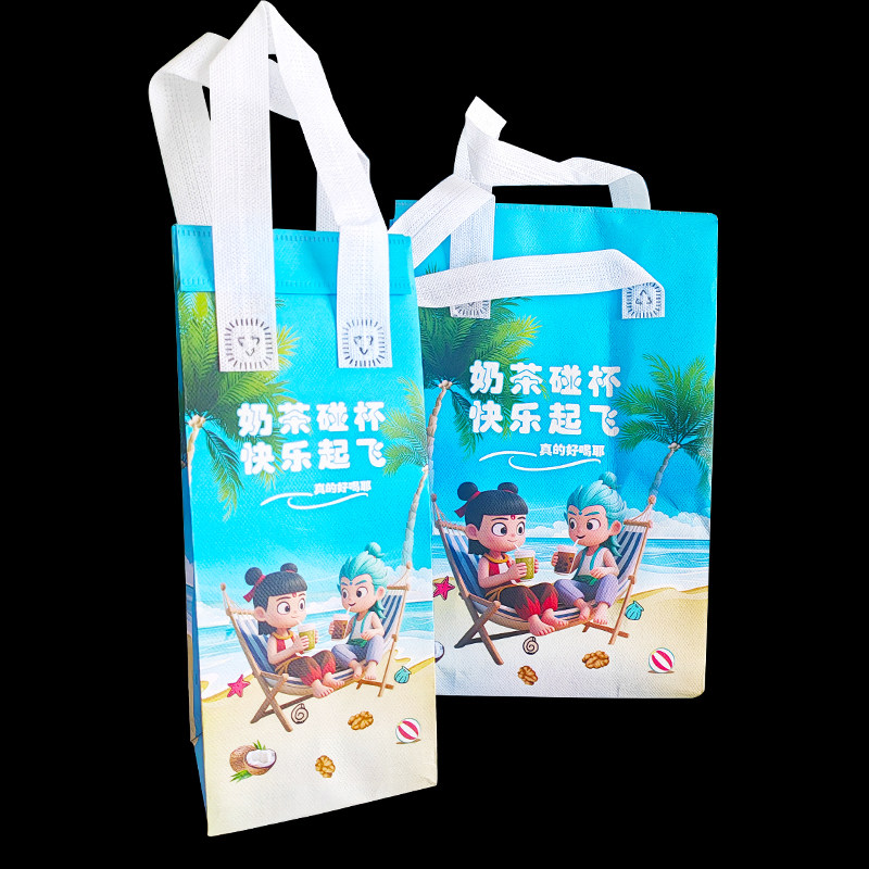 哪吒新款餐饮外卖打包袋铝箔加厚封口保温袋商用无纺布袋批发定制