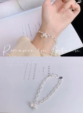 990纯银手链女小众设计感高级轻奢食指戒时尚个性简约百搭指环