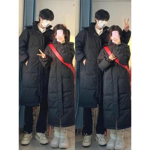 过膝棉服情侣加厚艺考棉衣外套 超长款 中戏羽绒棉服女同款 2025新款